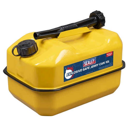 Sealey JC10RY Explosive-Safe Jerry Can 10L - Yellow