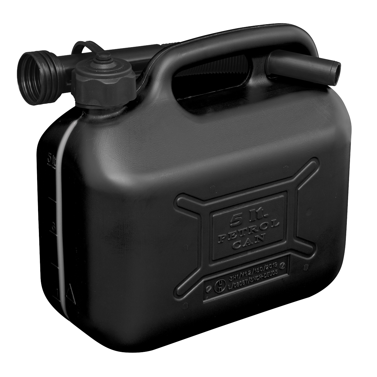 Sealey JC5B Fuel Can 5L - Black