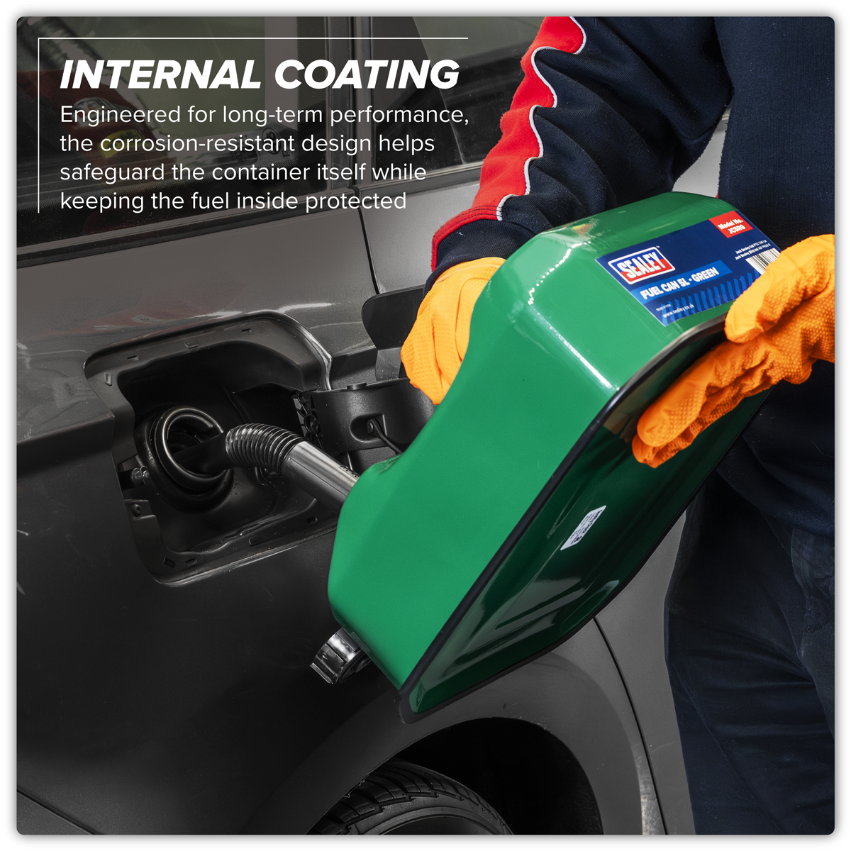 Sealey JC5RG Jerry Can 5L - Green