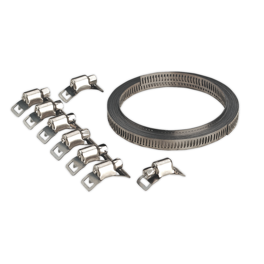 Sealey JC97 Self-Build Hose Clip Set 8mm Band Width