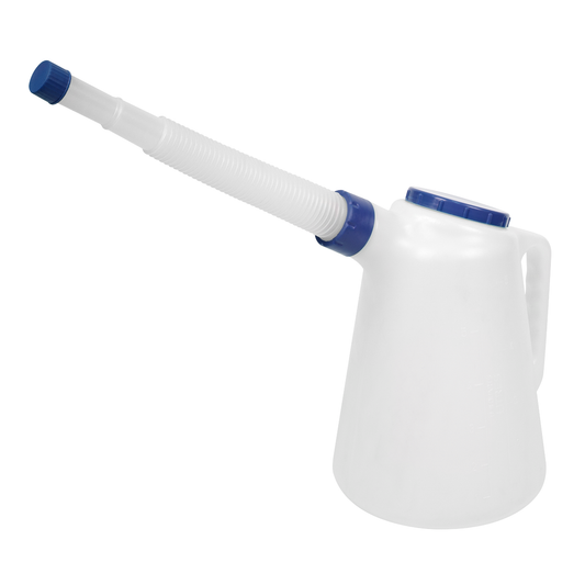 Sealey JDL5B Oil Container with Flexible Spout 5L - Blue Lid