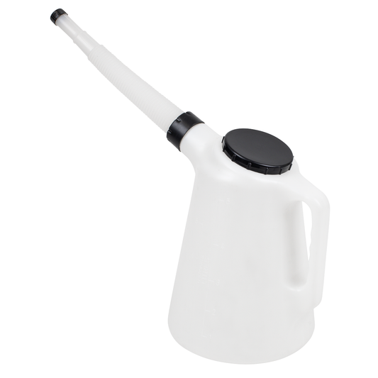 Sealey JDL5 Oil Container with Flexible Spout 5L - Black Lid