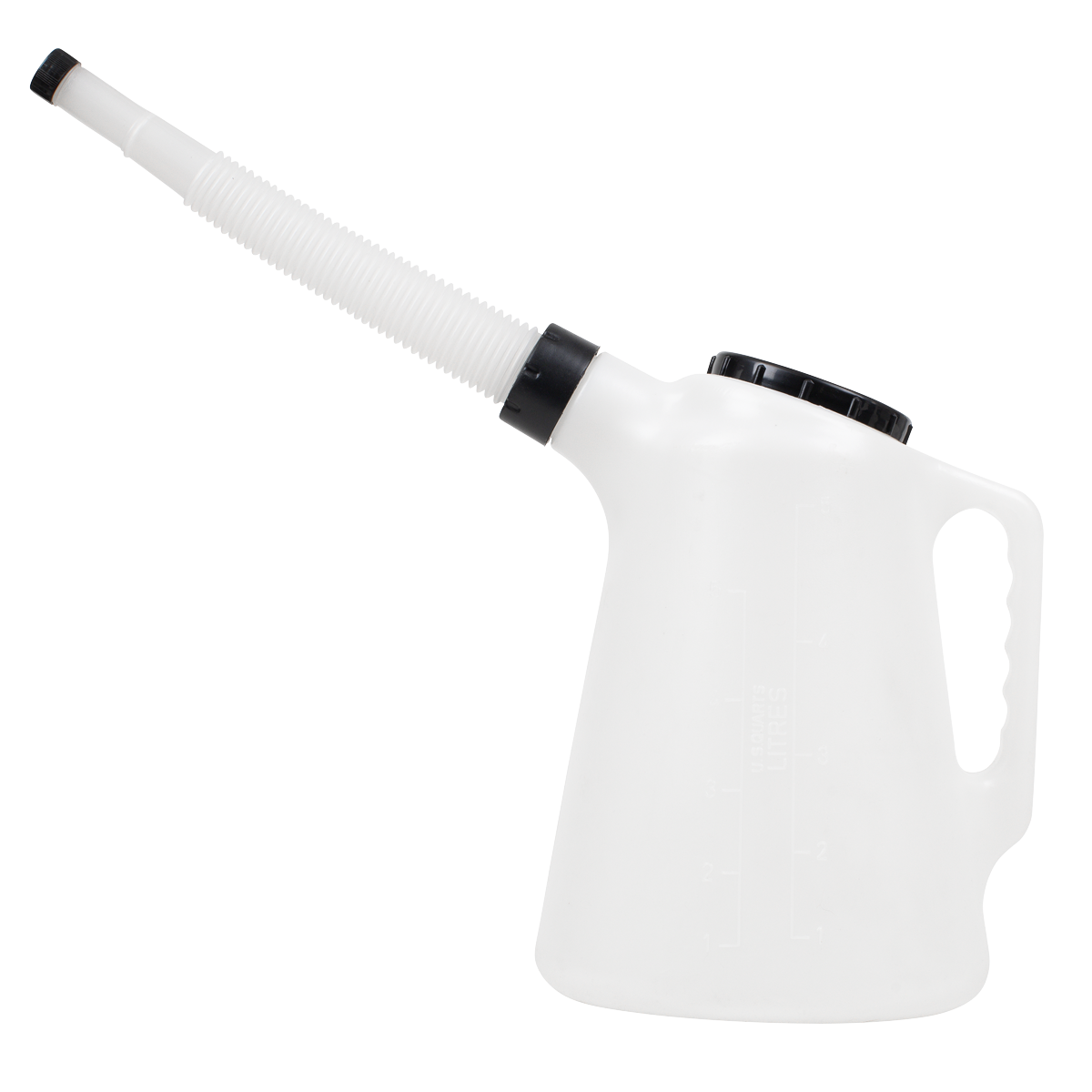 Sealey JDL5 Oil Container with Flexible Spout 5L - Black Lid