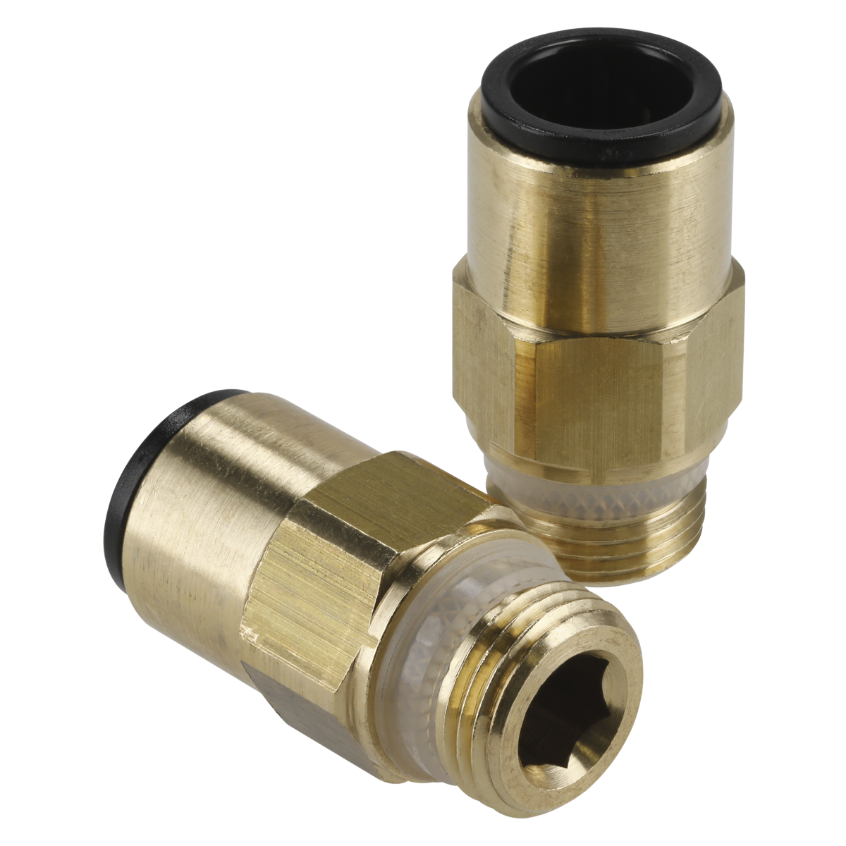 John Guest JGBC1238 John Guest® Brass SuperThread Straight Adaptor 12mm x 3/8"BSP - Pack of 2