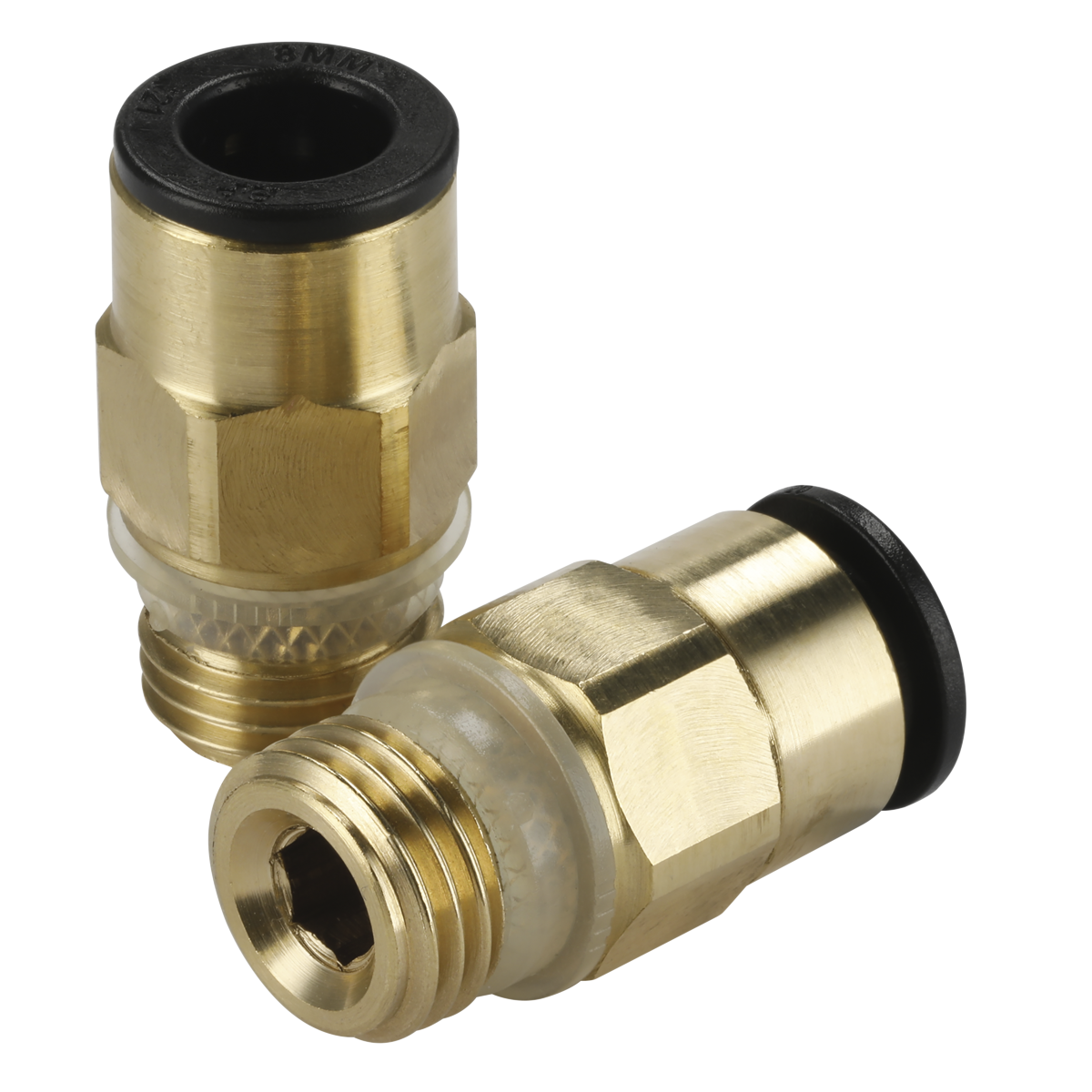 John Guest JGBC814 John Guest® Brass SuperThread Straight Adaptor 8mm x 1/4"BSP - Pack of 2