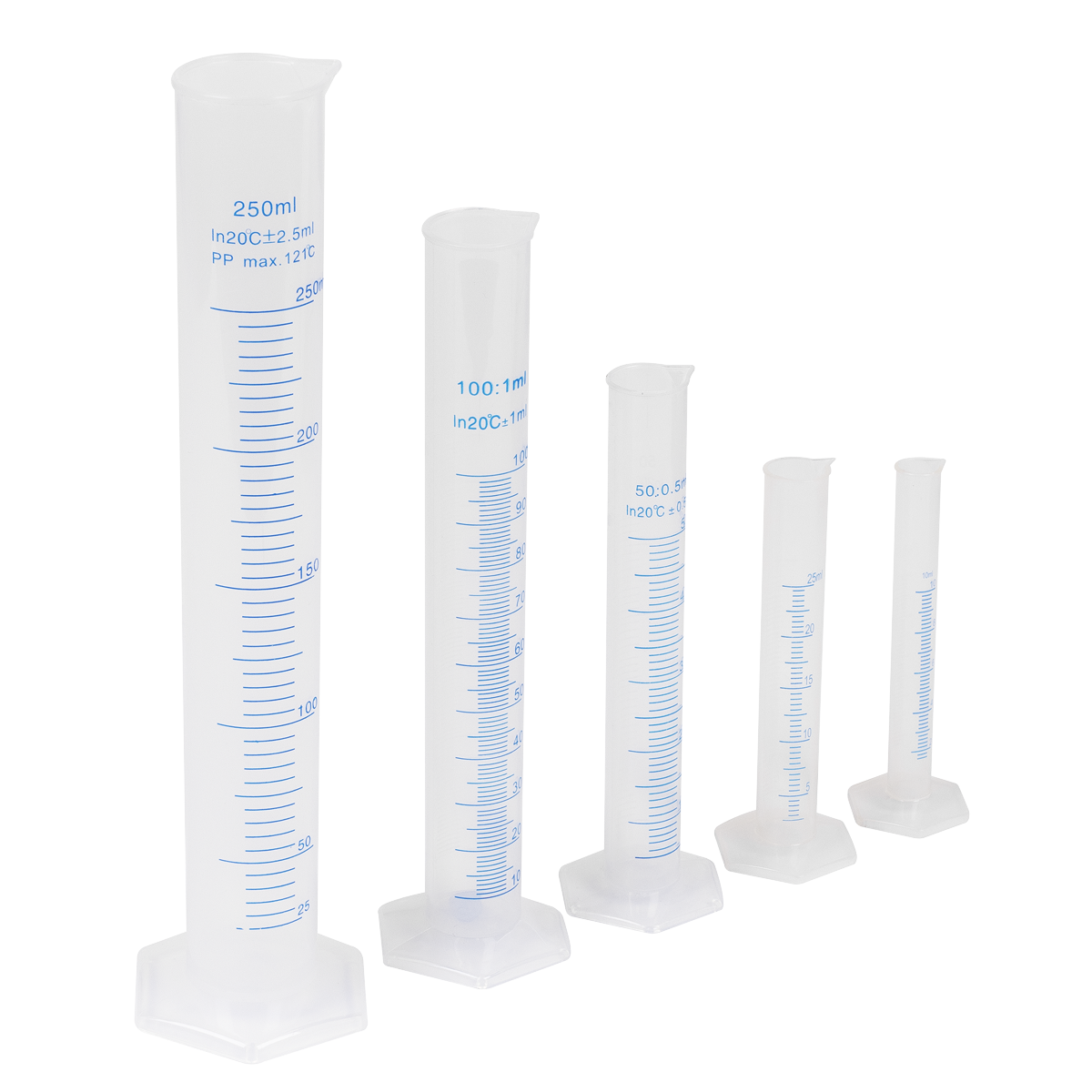 Sealey JMC05 Graduated Measuring Cylinder Set 5pc