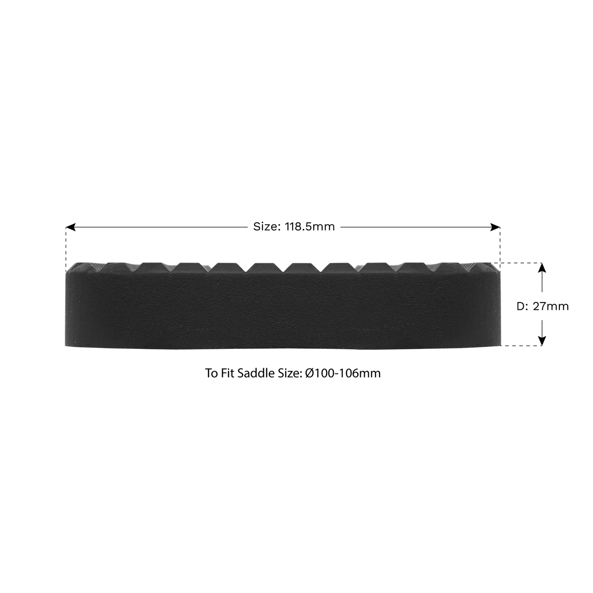 Sealey JP01 Sqaure Safety Rubber Jack Pad 118.5mm - Type A