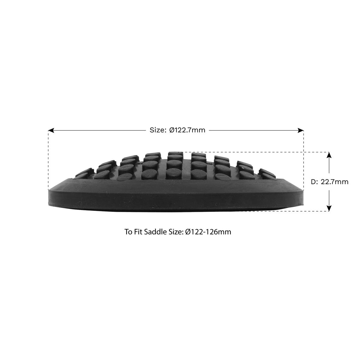Sealey JP05 Safety Rubber Jack Pad 122.7mm - Type C