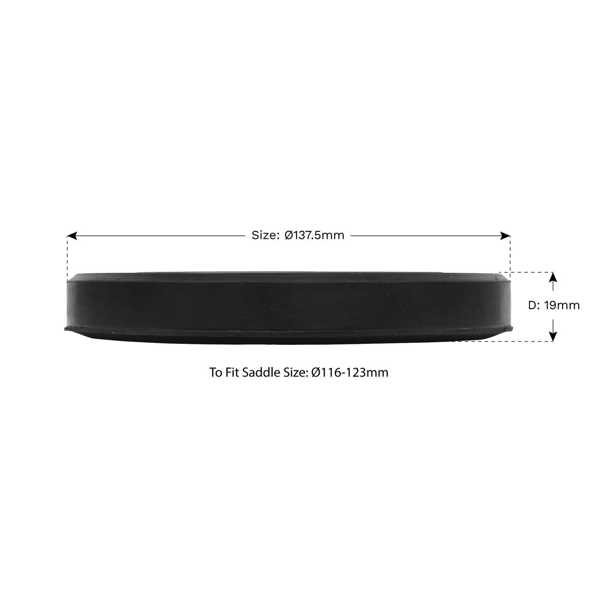 Sealey JP06 Safety Rubber Jack Pad 137.5mm - Type A