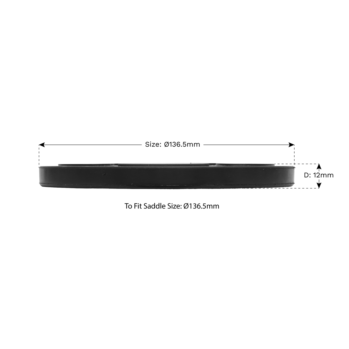 Sealey JP08 Safety Rubber Jack Pad 136.5mm - Type B