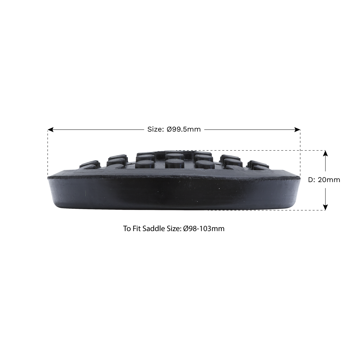 Sealey JP19 Safety Rubber Jack Pad 99mm - Type C