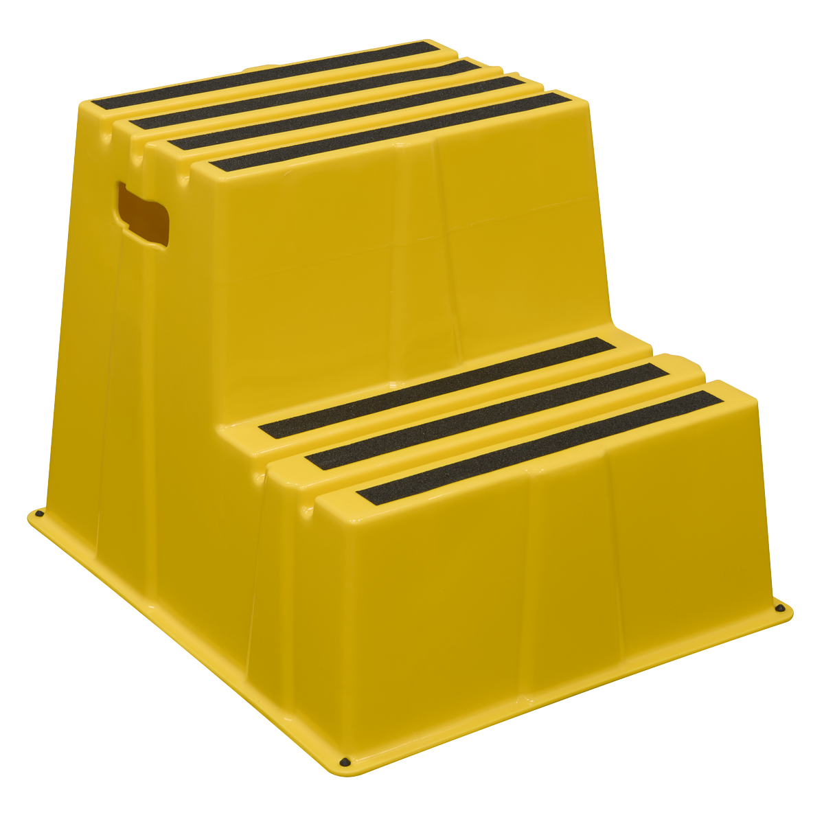 Sealey KS6 Heavy-Duty 2-Step Safety Steps with Anti-Slip Treads 150kg Capacity, Yellow - EN 14183