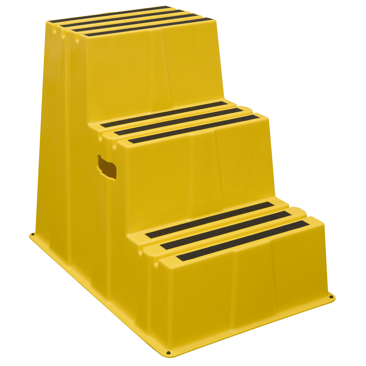 Sealey KS7 Heavy-Duty 3-Step Safety Steps with Anti-Slip Treads 150kg Capacity, Yellow - EN 14183
