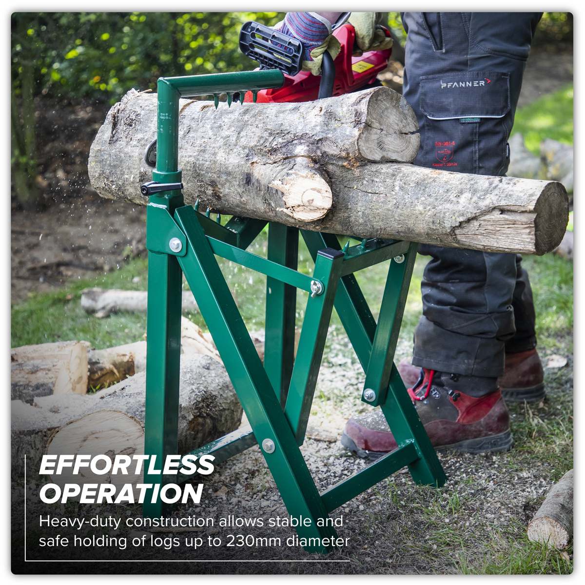 Sealey LC300ST Heavy-Duty Log Stand 230mm Capacity