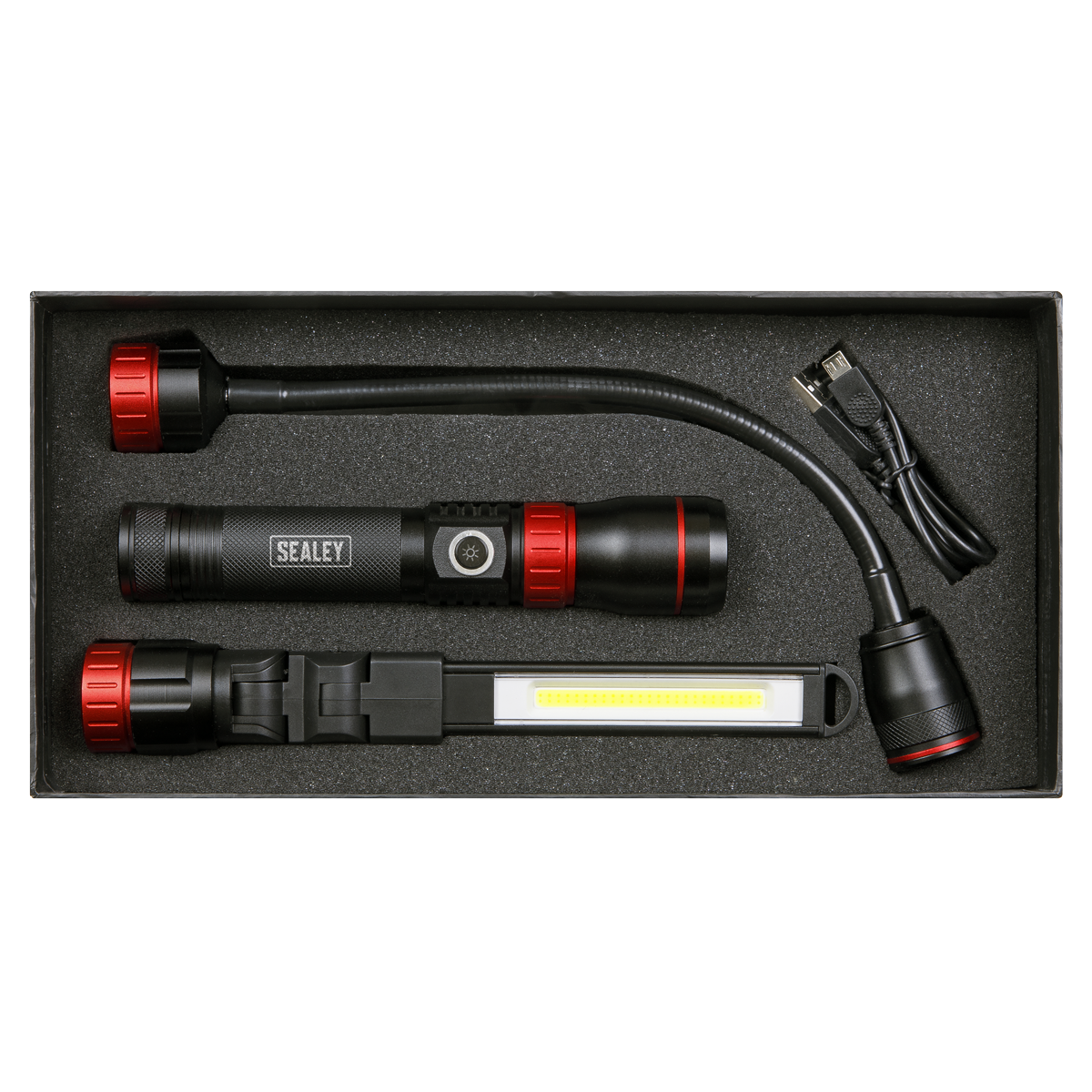 Sealey LED0131R Rechargeable 3-in-1 Inspection Light 5W COB & 10W SMD LED