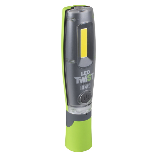 Sealey LED1001G LED Twist® Rechargeable Inspection Light 8W COB & 1W SMD