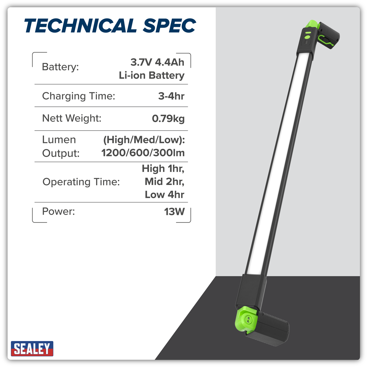 Sealey LED139 Under-Bonnet Rechargeable Light 13W SMD LED