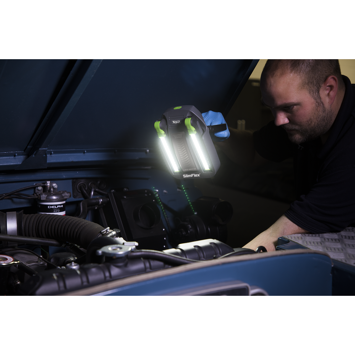 Sealey LED1801K Rechargeable Floodlight/Folding Inspection Light Docking Station Kit