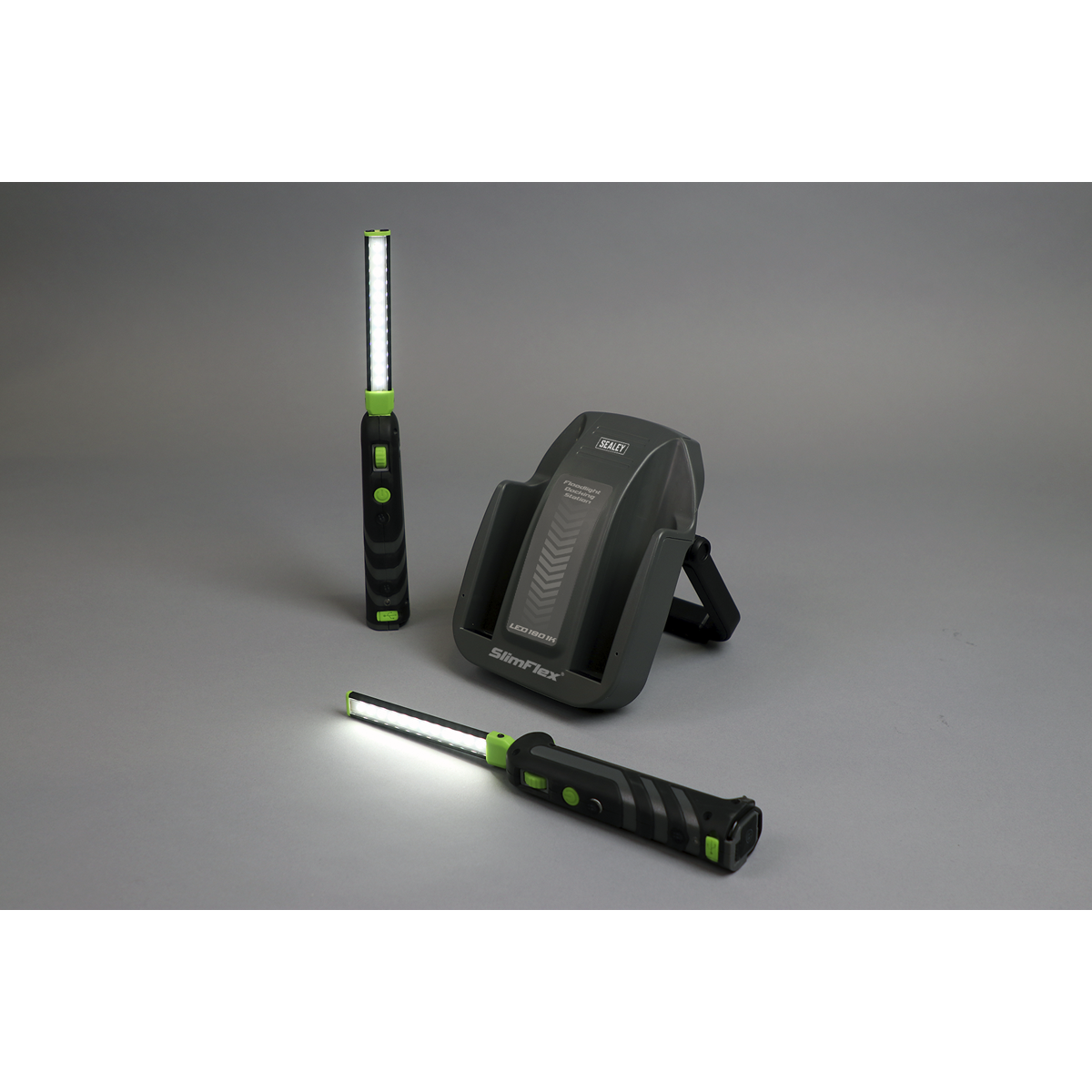 Sealey LED1801K Rechargeable Floodlight/Folding Inspection Light Docking Station Kit