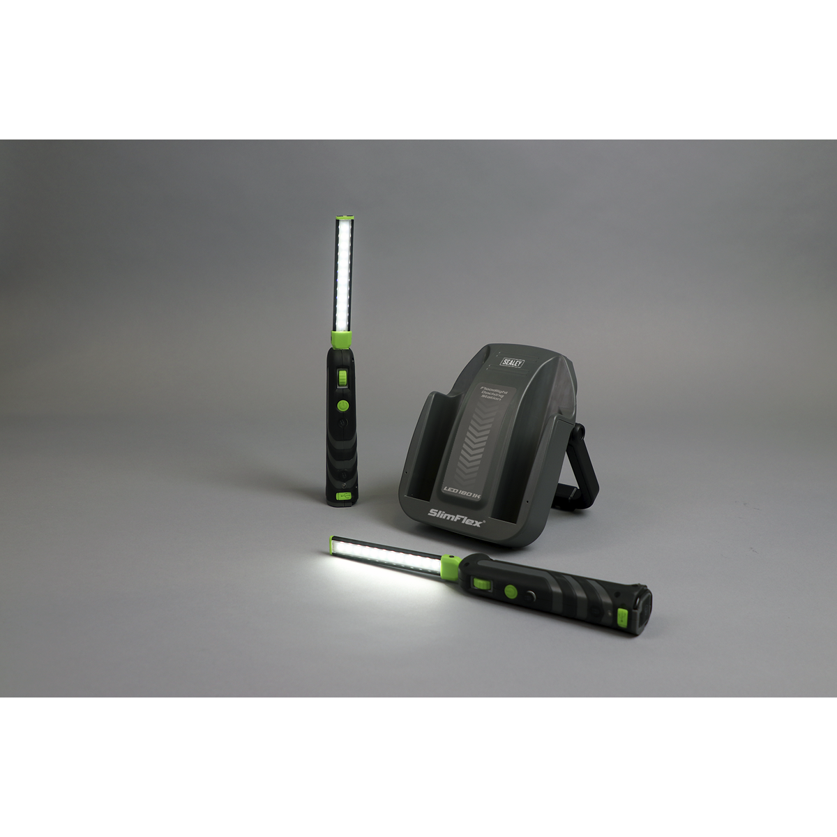 Sealey LED1801K Rechargeable Floodlight/Folding Inspection Light Docking Station Kit