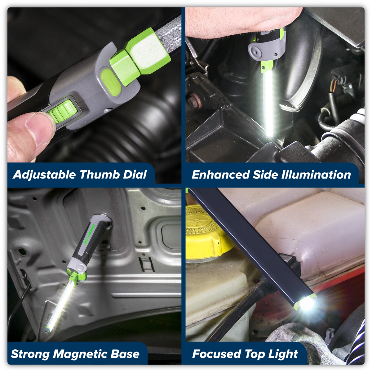 Sealey LED180 Rechargeable Slim Folding Inspection Light 4W & 1W SMD LED