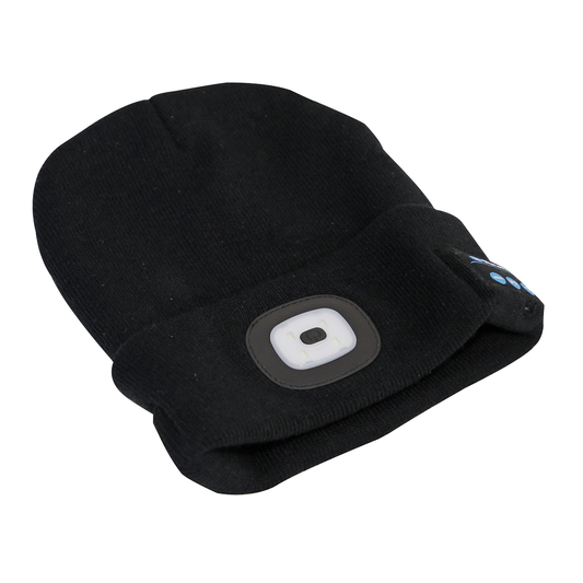Sealey LED185W Rechargeable USB Beanie Hat with Wireless Headphones 1W SMD LED