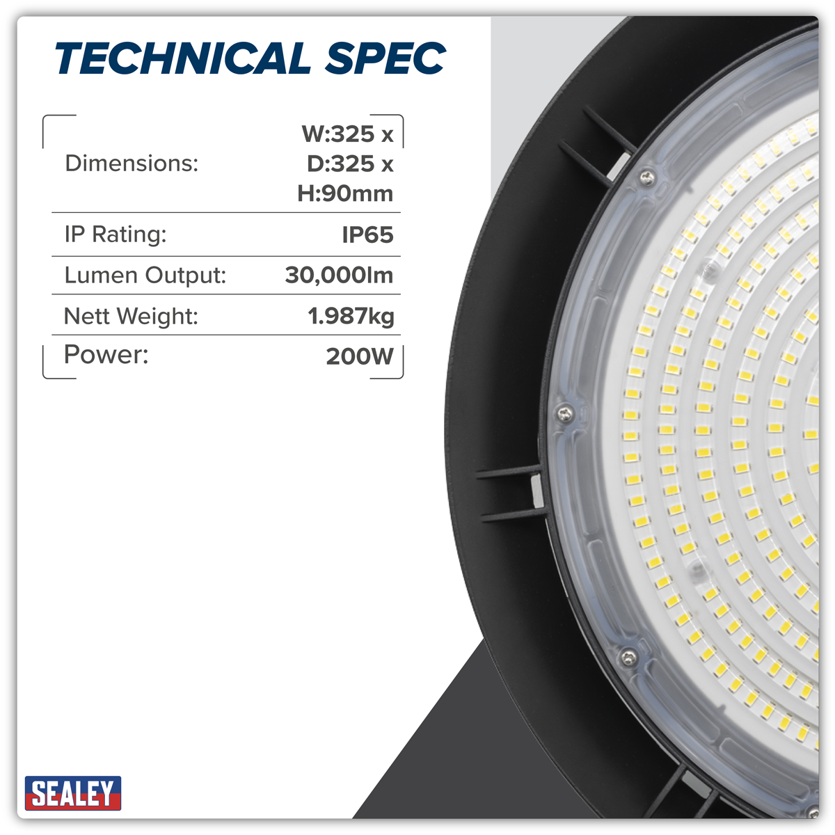 Sealey LED200HB 200W LED High Bay Light 6000K