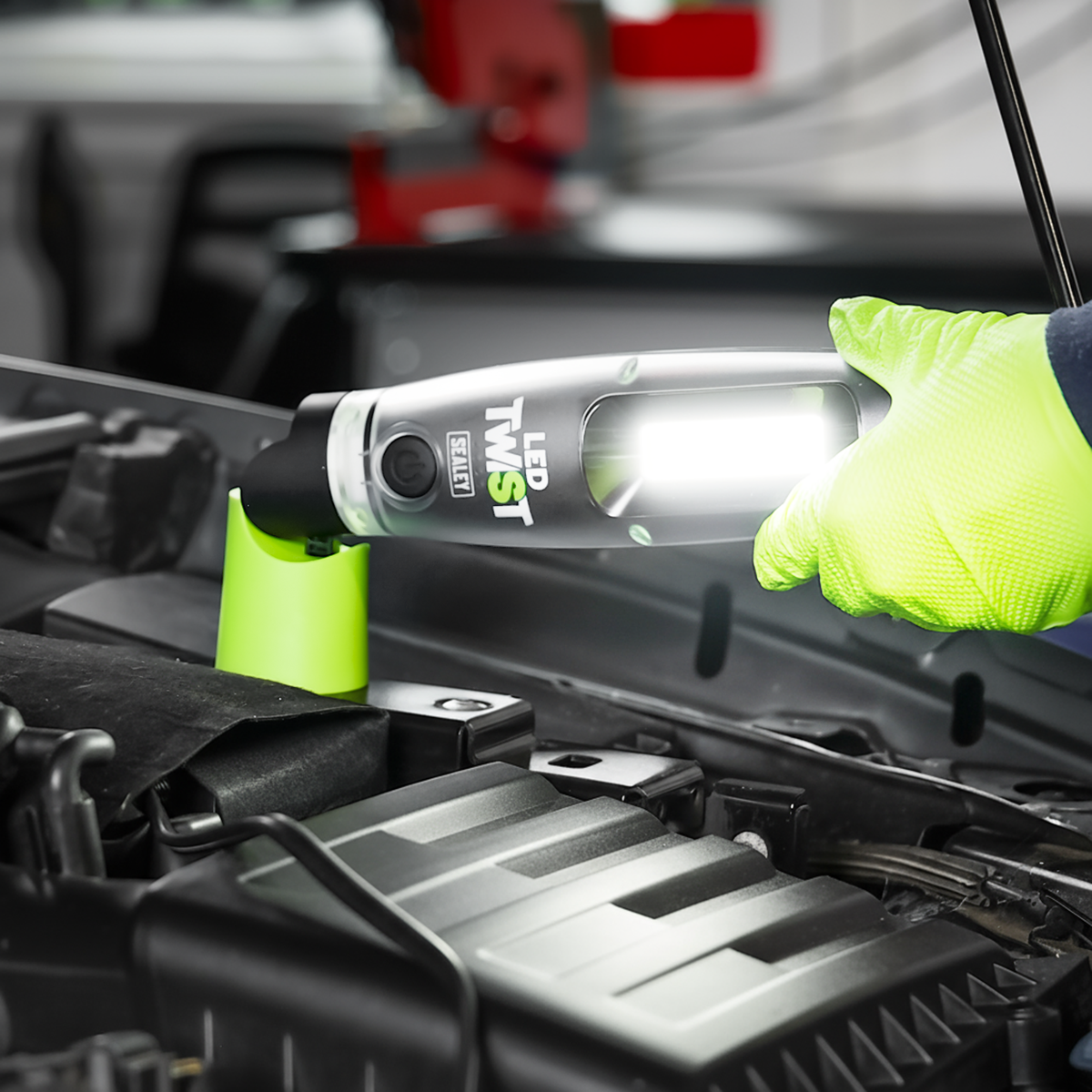 Sealey LED3001G Rechargeable LED Twist® Inspection Light 20W COB + 3W SMD, 3000lm, Magnetic Base & Power Bank