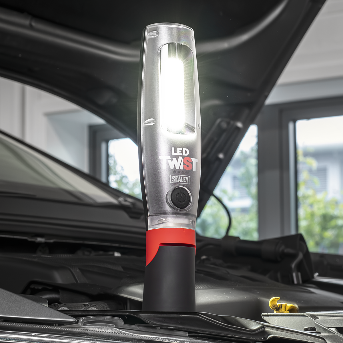 Sealey LED3001 Rechargeable LED Twist® Inspection Light 20W COB & 3W SMD, 3000lm, Magnetic Base & Power Bank