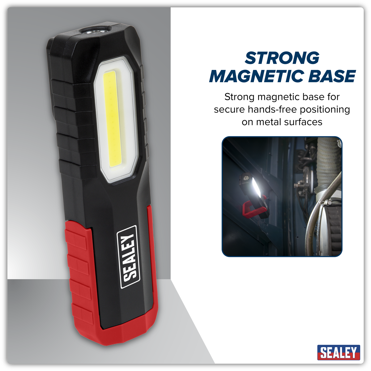 Sealey LED301 Rechargeable Inspection Light 3W COB & 2W SMD LED