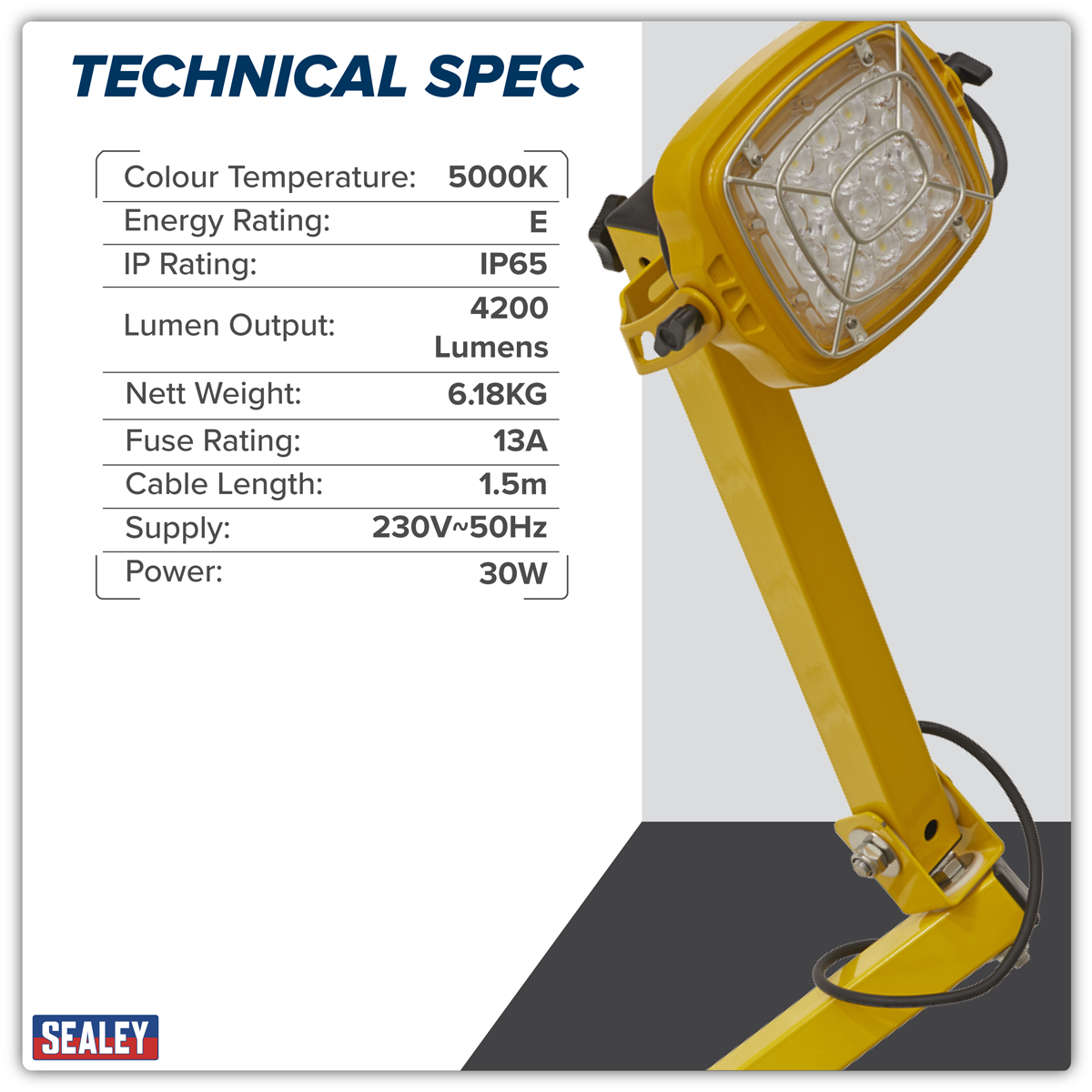 Sealey LED30WDL Loading Bay Floodlight 30W SMD LED