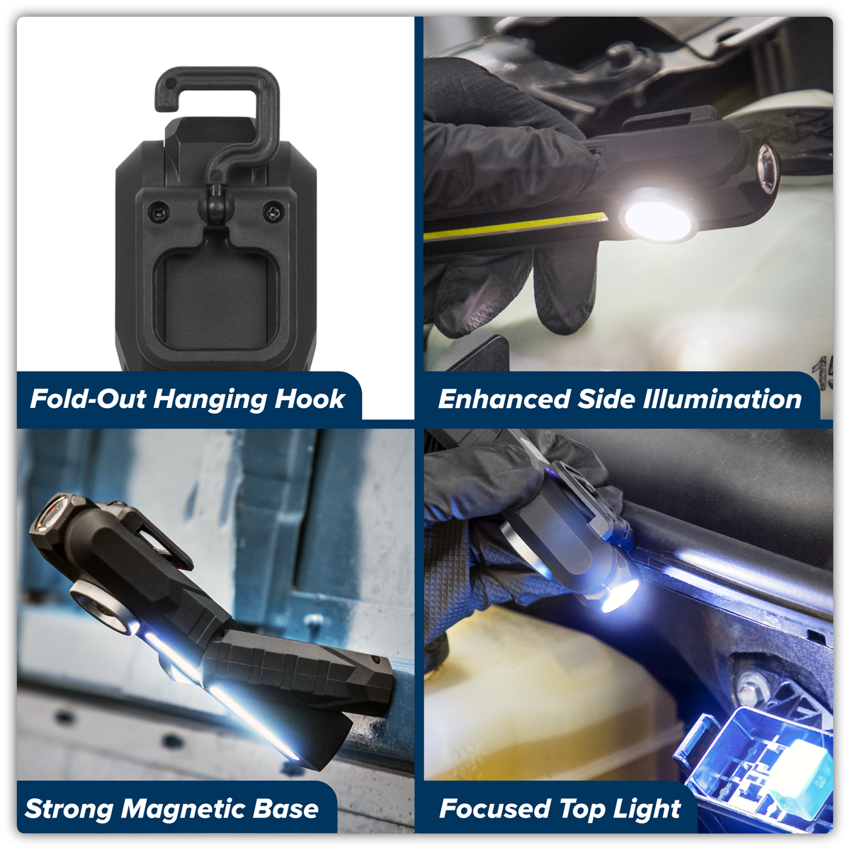 Sealey LED316 Rechargeable 3-in-1 Inspection Light 5W COB & 3W SMD LED