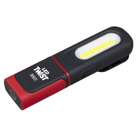 Sealey LED317 LED Twist® Rechargeable Inspection Light 3W COB & 3W SMD LED