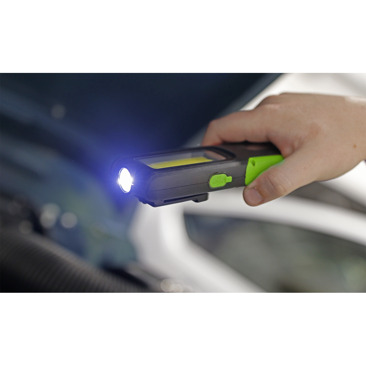 Sealey LED318G Rechargeable Inspection Light with Power Bank 5W COB & 3W SMD LED - Green
