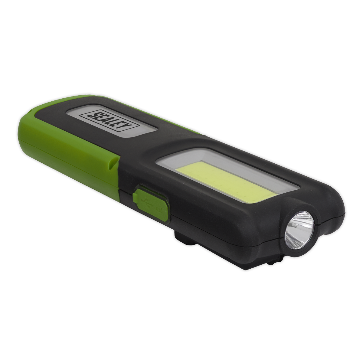 Sealey LED318G Rechargeable Inspection Light with Power Bank 5W COB & 3W SMD LED - Green
