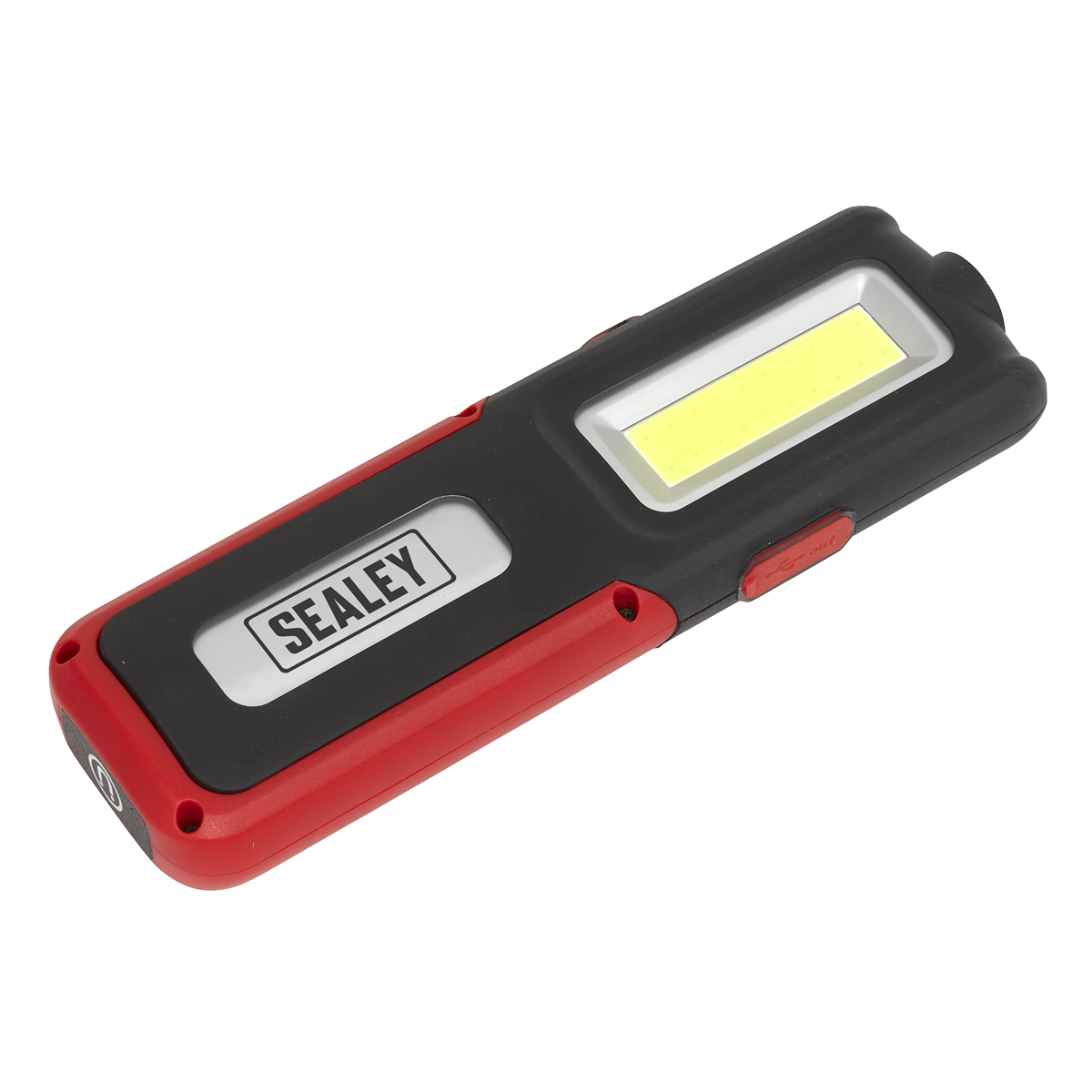 Sealey LED318R Rechargeable Inspection Light with Power Bank 5W COB & 3W SMD LED - Red