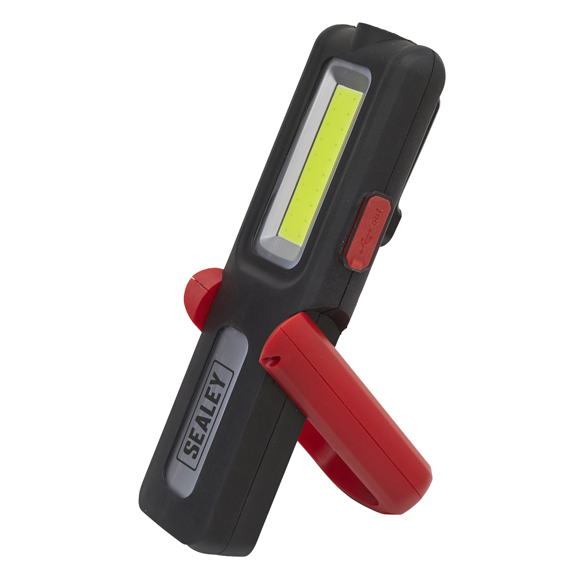 Sealey LED318R Rechargeable Inspection Light with Power Bank 5W COB & 3W SMD LED - Red