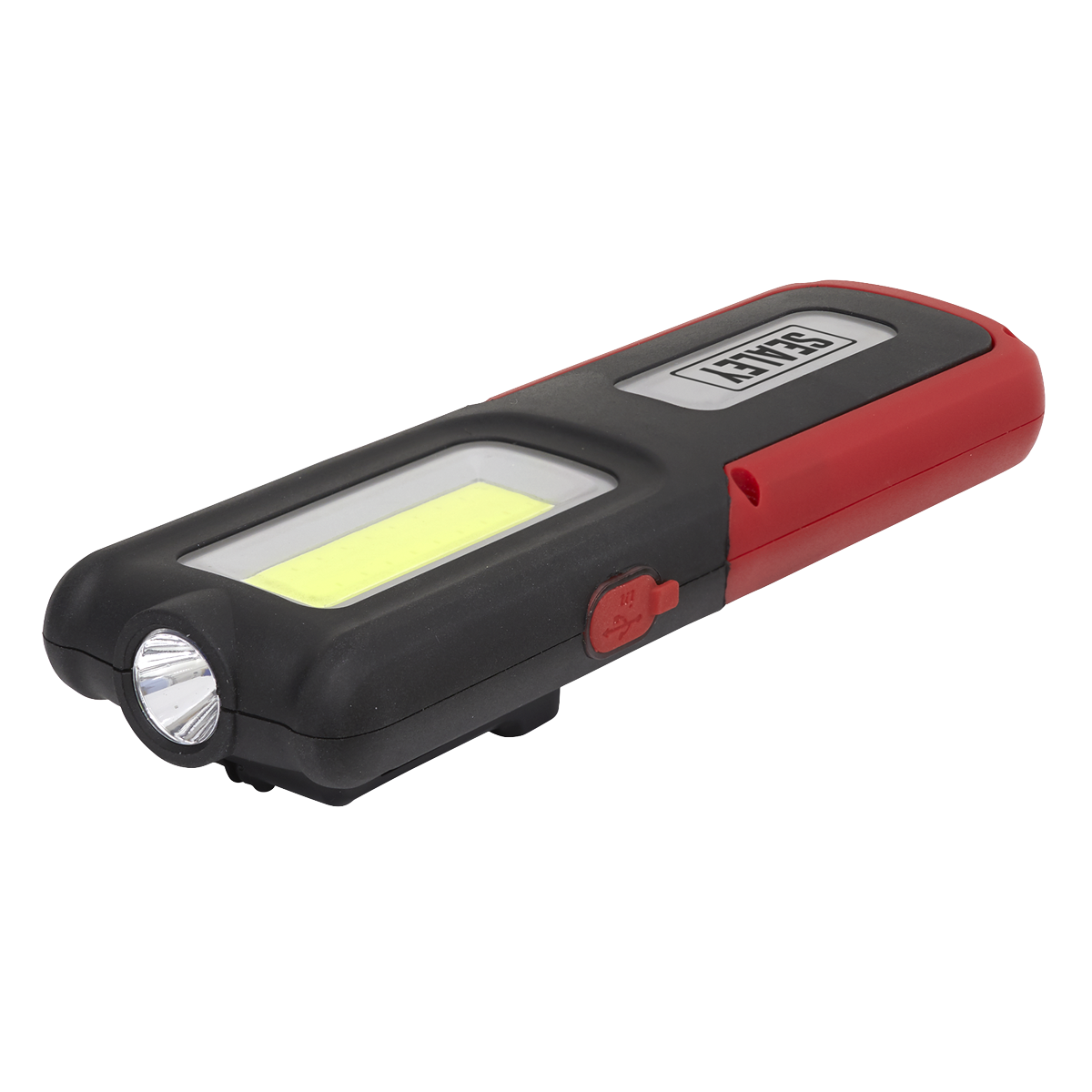 Sealey LED318R Rechargeable Inspection Light with Power Bank 5W COB & 3W SMD LED - Red