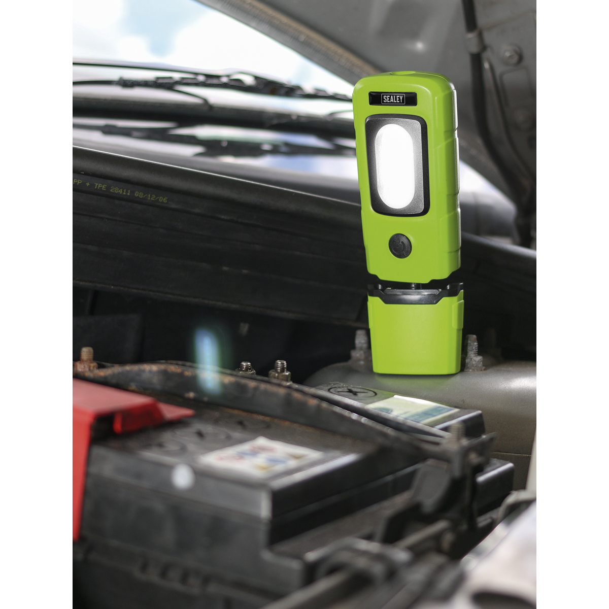 Sealey LED3601G Rechargeable 360° Inspection Light 3W COB & 1W SMD LED - Green