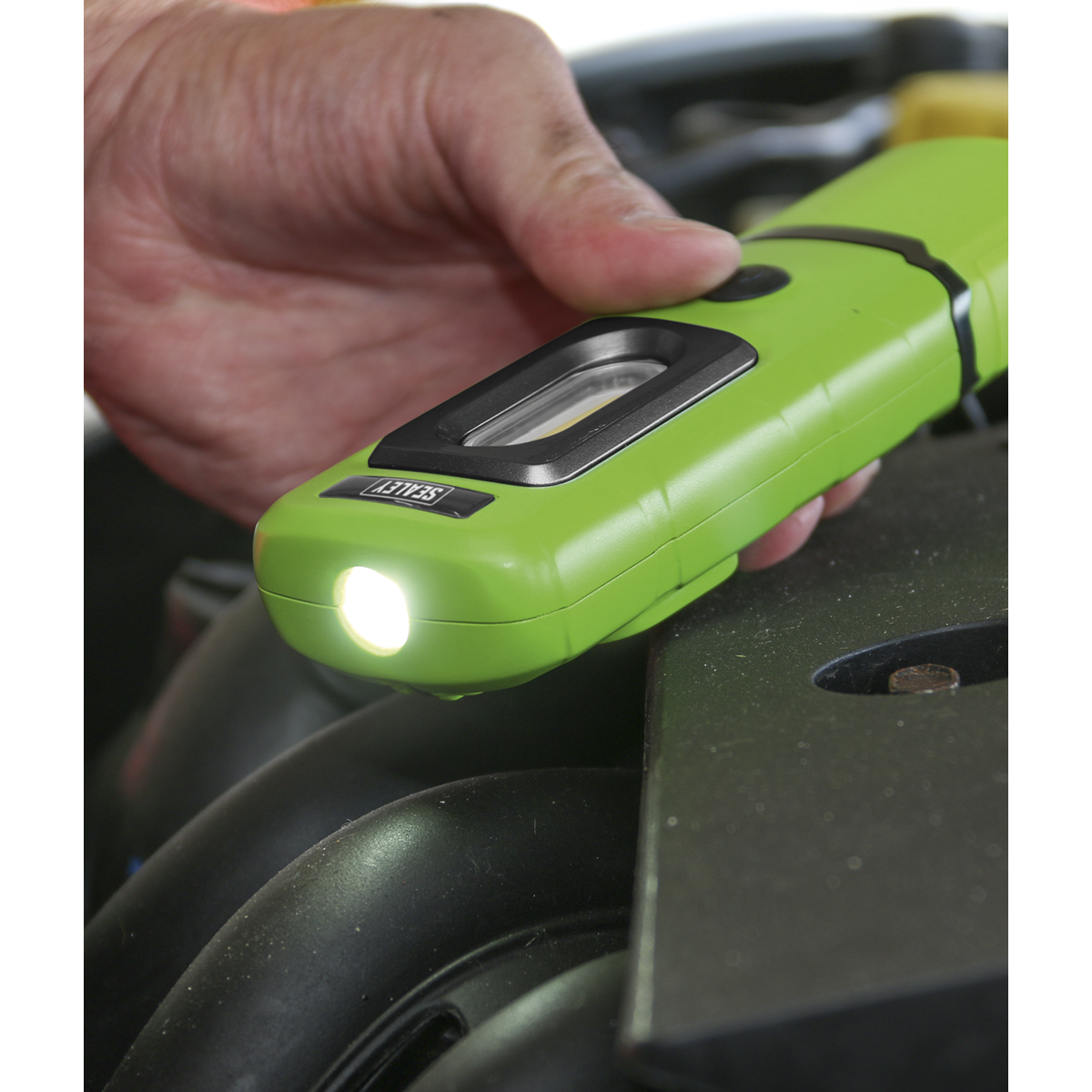 Sealey LED3601G Rechargeable 360° Inspection Light 3W COB & 1W SMD LED - Green
