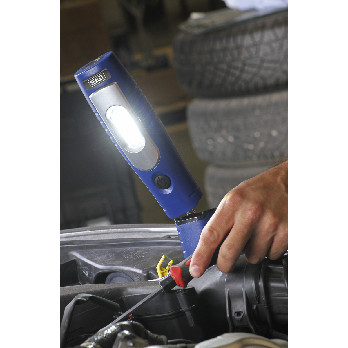 Sealey LED3602B Rechargeable 360° Inspection Light 4W & 3W SMD LED - Blue