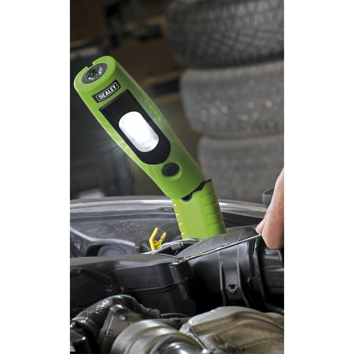 Sealey LED3602G Rechargeable 360° Inspection Light 4W & 3W SMD LED - Green