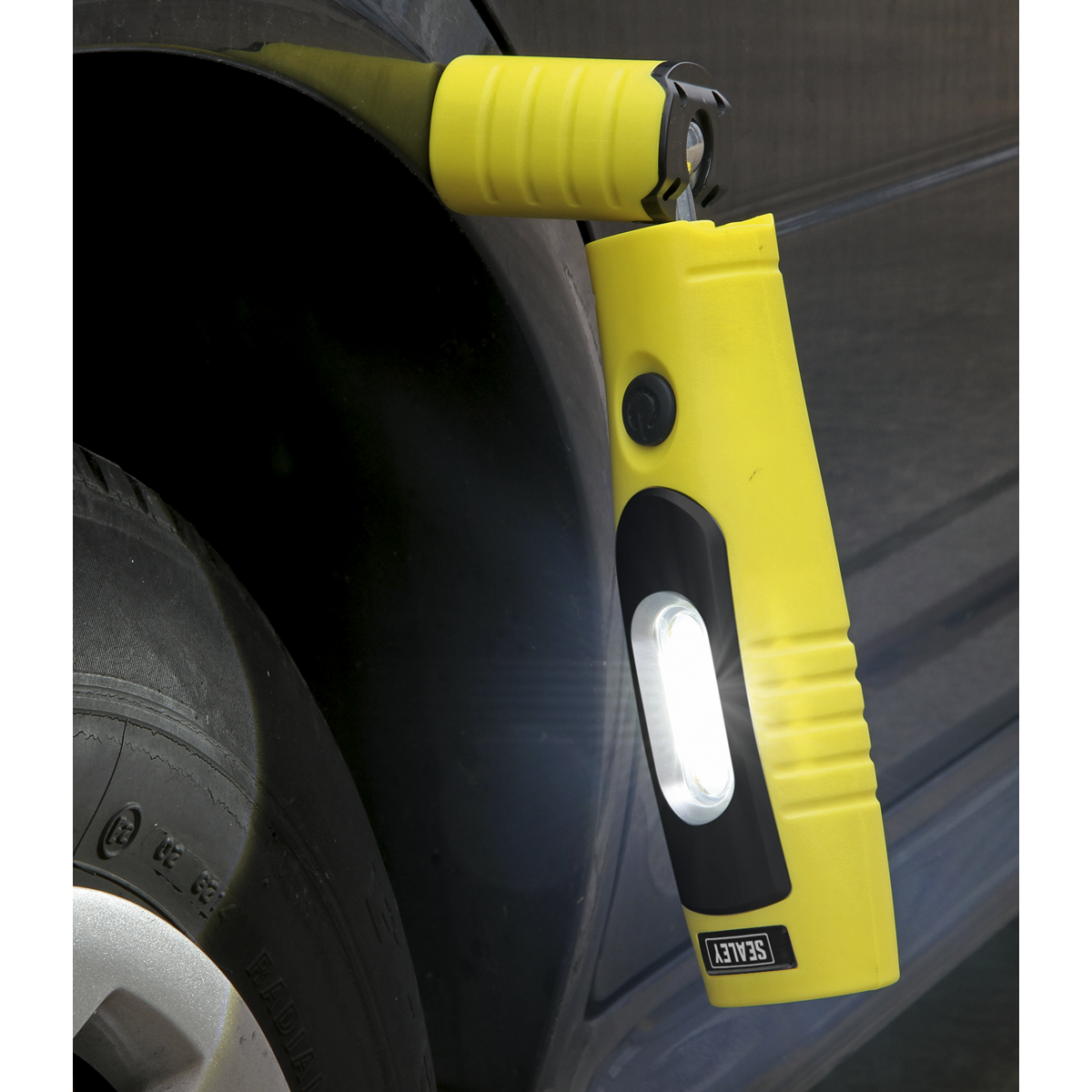 Sealey LED3602Y Rechargeable 360° Inspection Light 4W & 3W SMD LED - Yellow