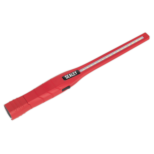 Sealey LED3604R Rechargeable 360° Slim Inspection Light 8W & 1W SMD LED - Red