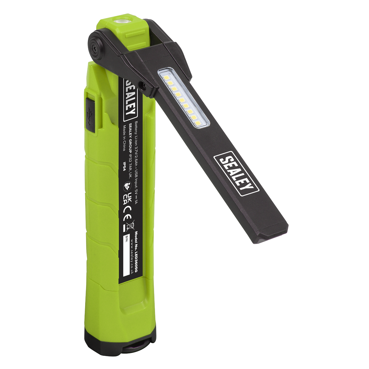 Sealey LED3605G Rechargeable 360° Inspection Light 10W & 2 x 4W SMD LED - Green