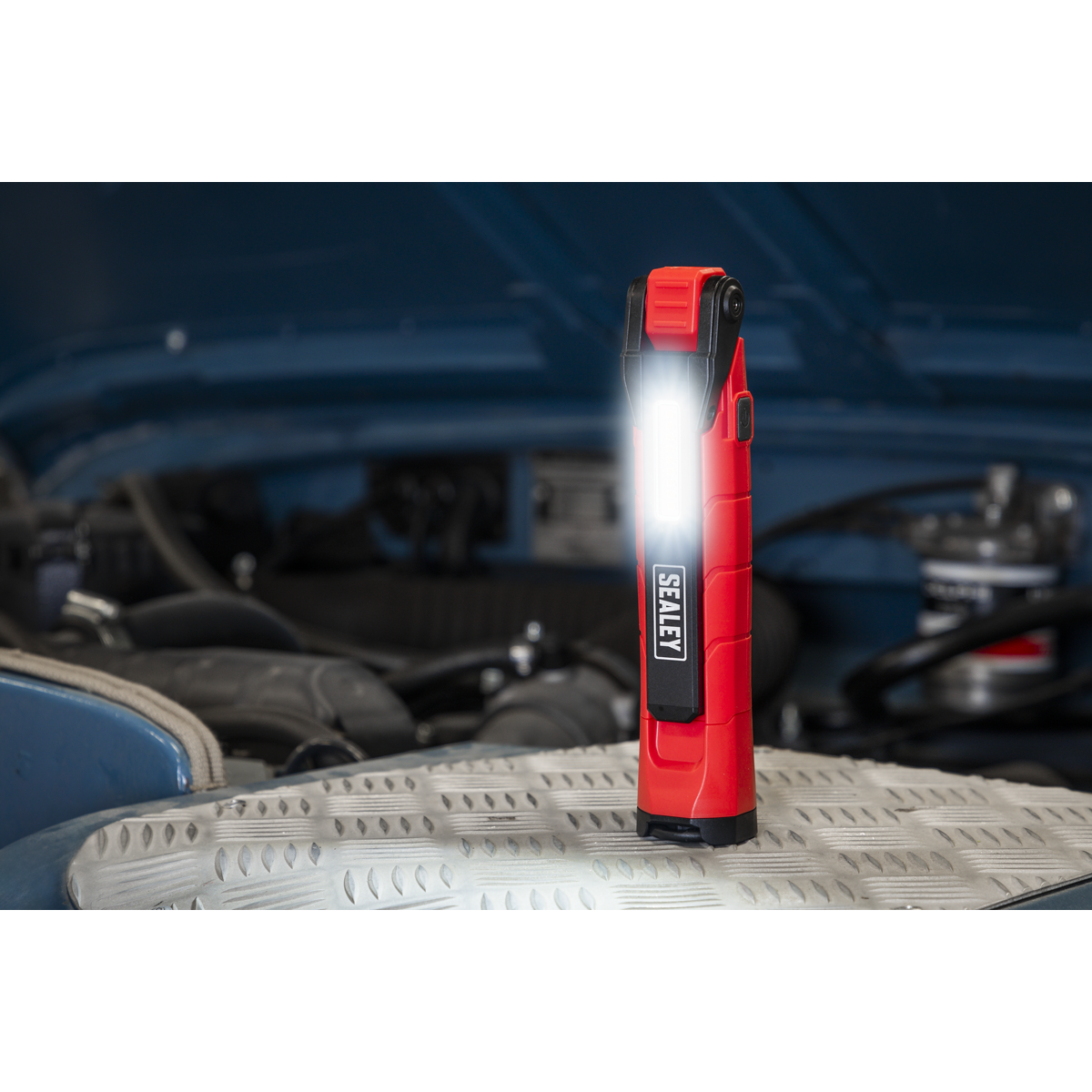 Sealey LED3605R Rechargeable 360° Inspection Light 10W & 2 x 4W SMD LED - Red