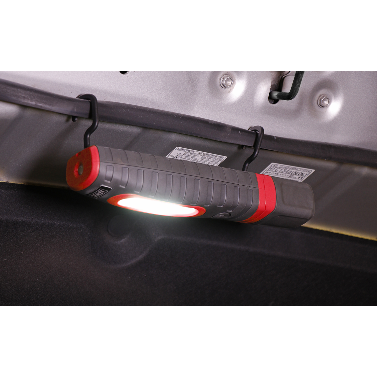 Sealey LED3606R Rechargeable 360° Inspection Light 15W & 3W SMD LED - Red