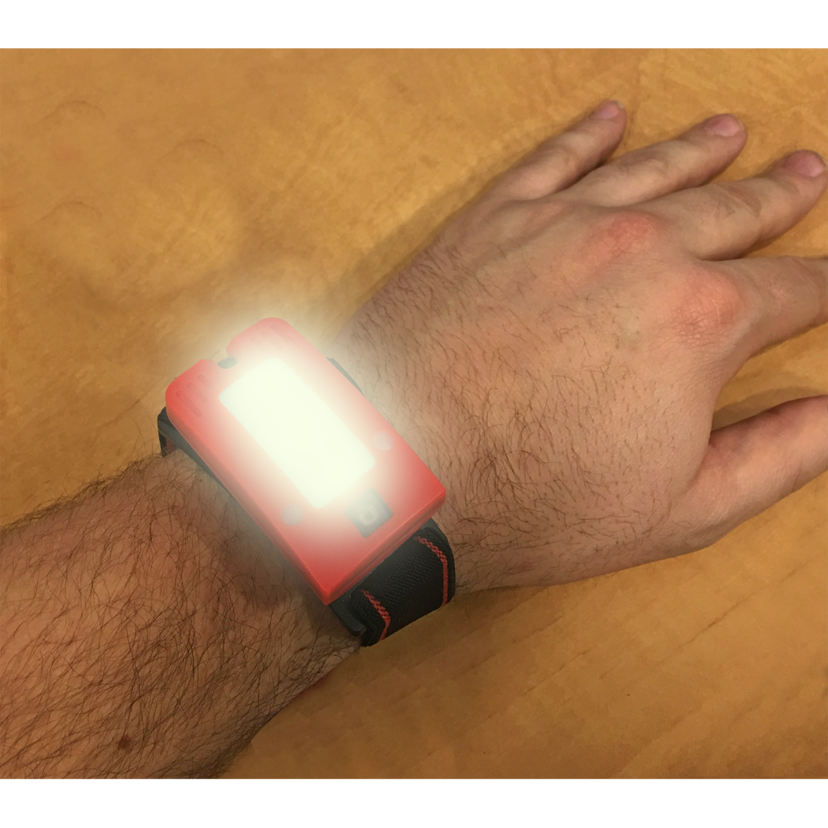 Sealey LED360HTR Rechargeable Head Torch with Auto-Sensor 2W COB LED - Red