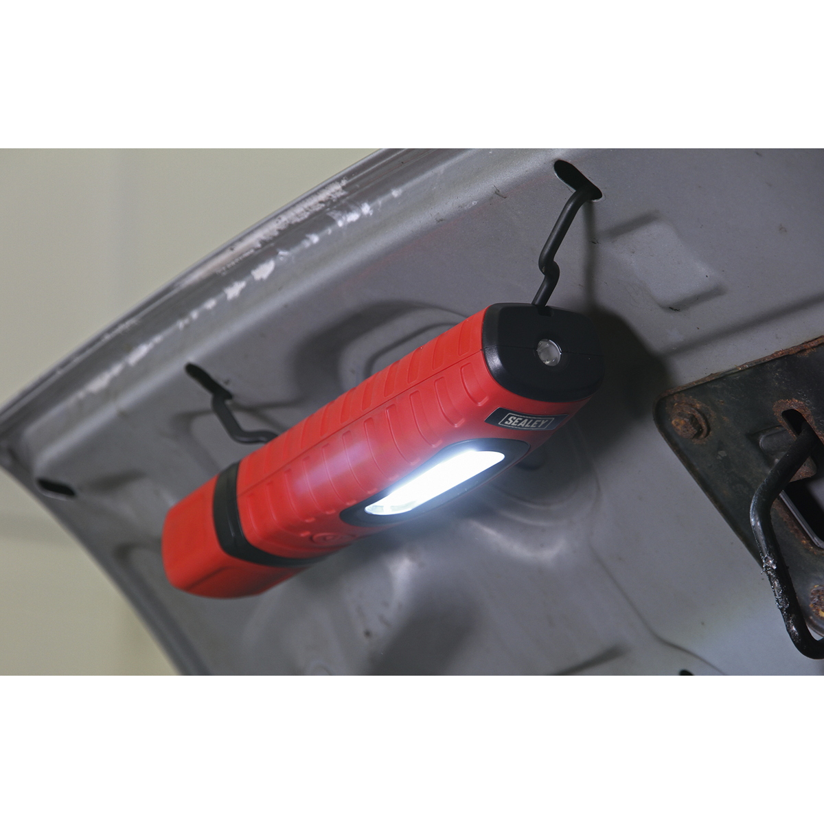 Sealey LED360PLUSR Rechargeable 360° Inspection Light 10W & 3W SMD LED - Red