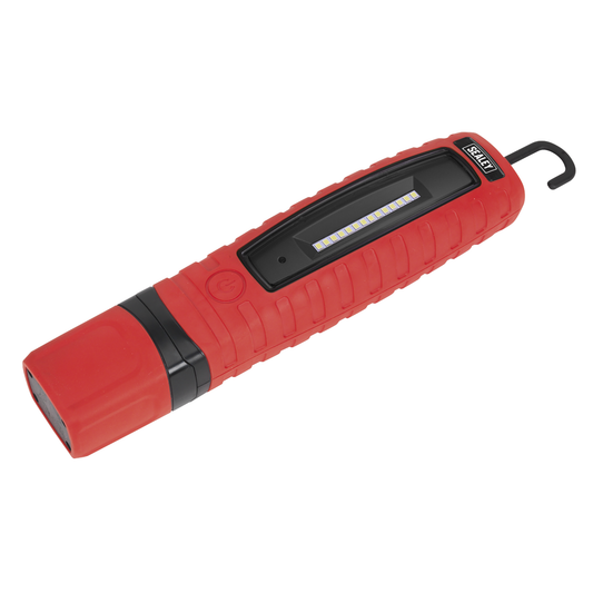 Sealey LED360R Rechargeable 360° Inspection Light 8W & 3W SMD LED - Red